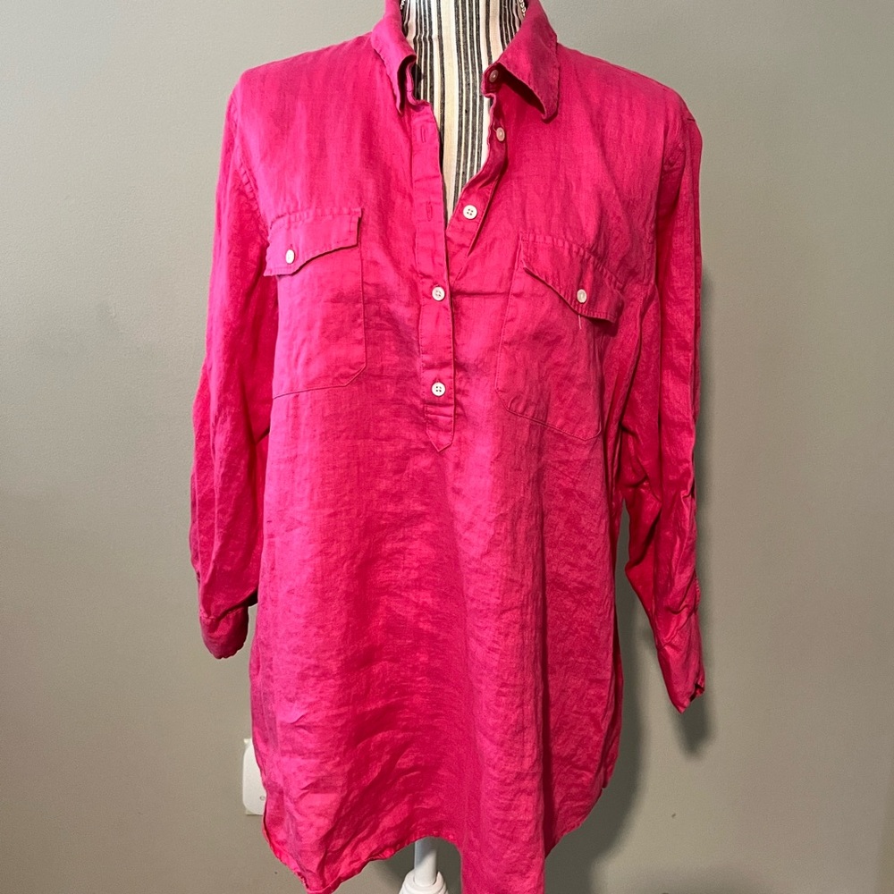 Ralph Lauren Linen Pullover Top